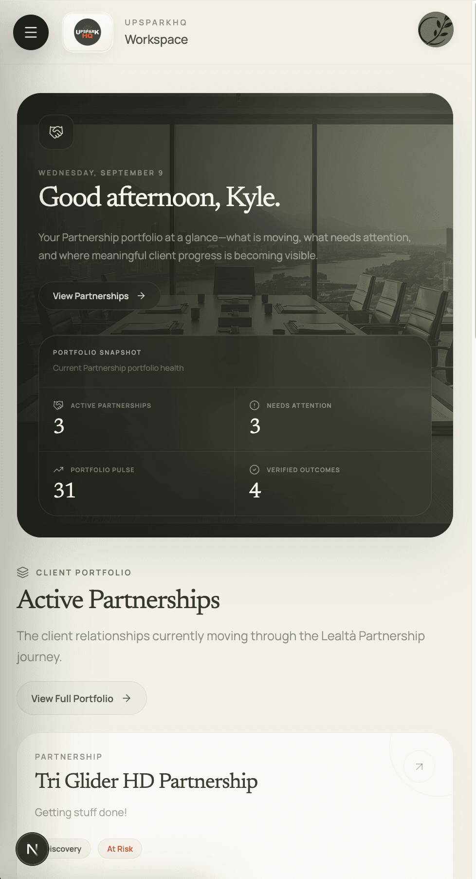 Lealtà Agency Workspace mobile experience
